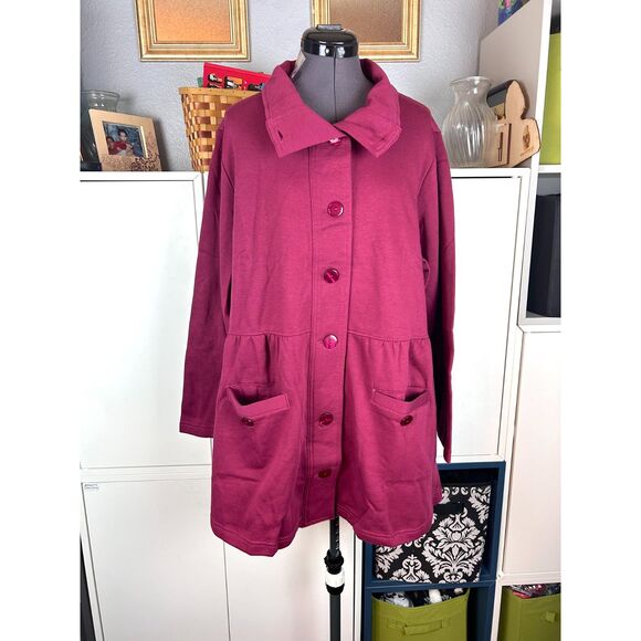 NEW Blair Burgundy Sweater Jacket - Picture 2 of 6